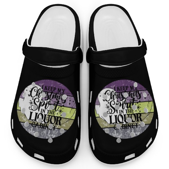 Funny Christmas Spirit Ghosts Sunset Clogs
