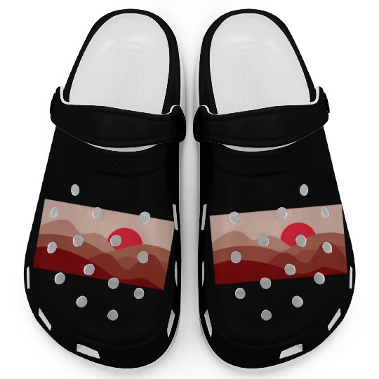 Minimalist Sun Garnet Red Clogs
