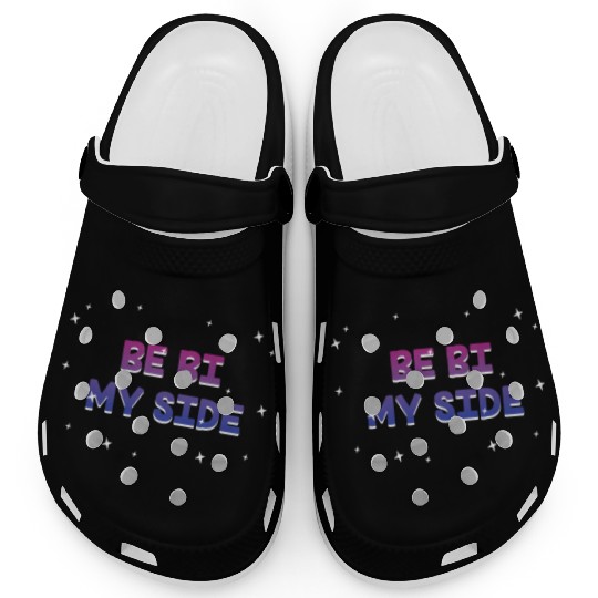 Be Bi My Side Bisexual LGBTQ Bi Pride LGBT Clogs