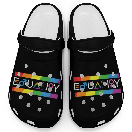 LBGT Flag Gay Pride Human Vintage Rainbow Clogs