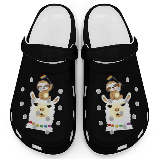 LBGT Flag Gay Pride Human Vintage Rainbow Clogs