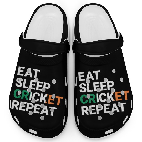 Eat Sleep Cricket Repeat Ireland Flag Sports Gift Clogs