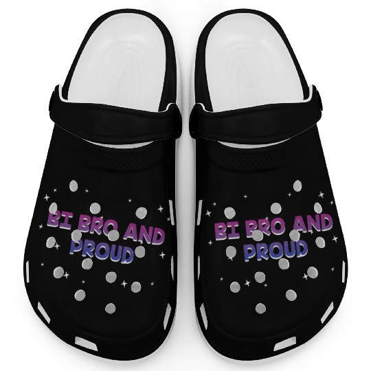 Bi Bro and Proud Bisexual LGBTQ Bi Pride LGBT Clogs