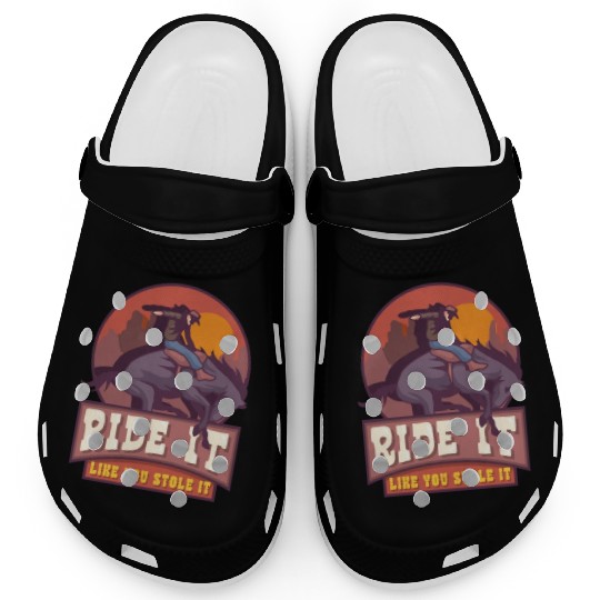 Rodeo Bull Riding Livestock Show Farmer Cattle Clogs