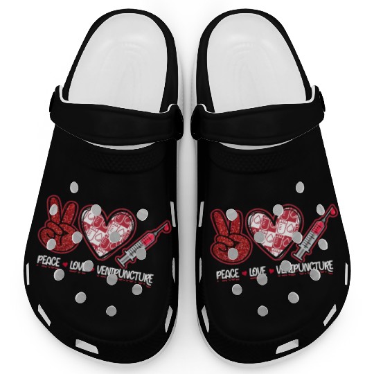 Peace Love Venipuncture - blood work Clogs
