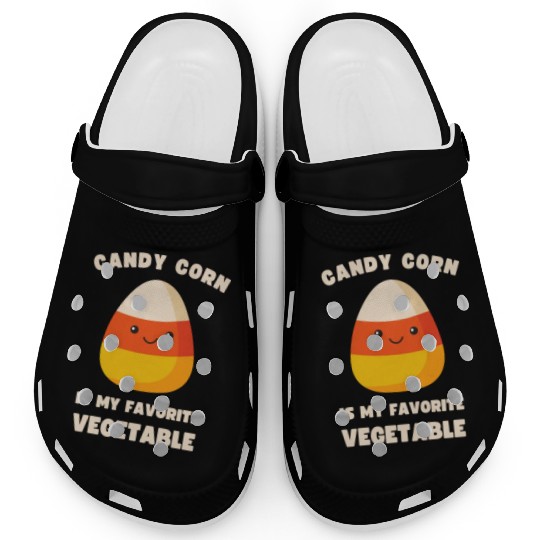 LAZY COSTUME CANDY CORN IS MY FAVORITE VEGETABLE Clogs