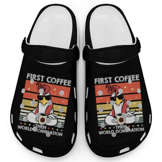 Rooster Cock Coffee Sunglasses Clogs