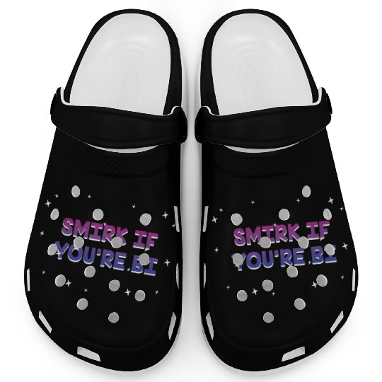 Smirk if You're Bi Bisexual LGBTQ Bi Pride LGBT Clogs