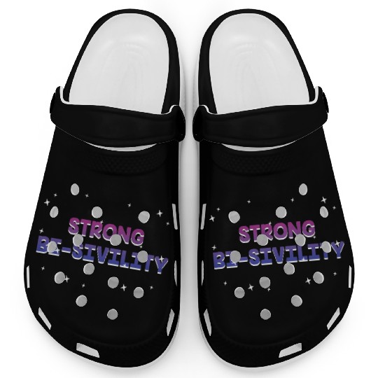 Strong Bisivility Bisexual LGBTQ Bi Pride LGBT Clogs