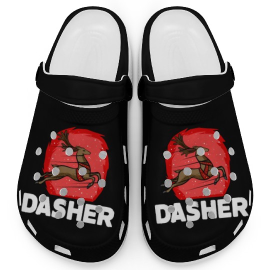 Christmas Santa's Reindeer Lazy Costume Dasher Clogs