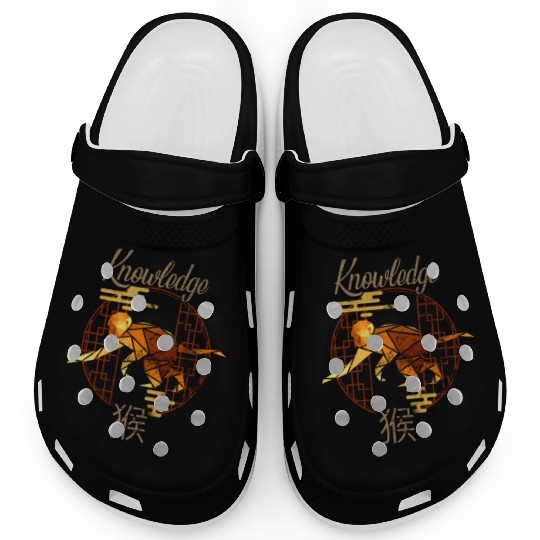 Chinese Zodiac Animals Astrology Geometric Monkey Clogs