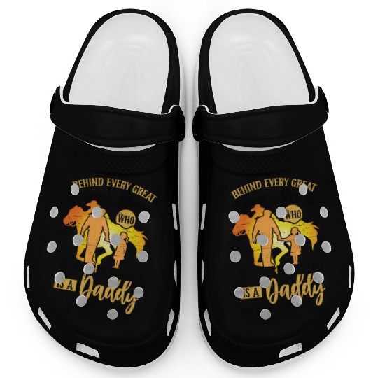 Barrel Racing Dad Rodeo Equestrian Horse Barrel Clogs
