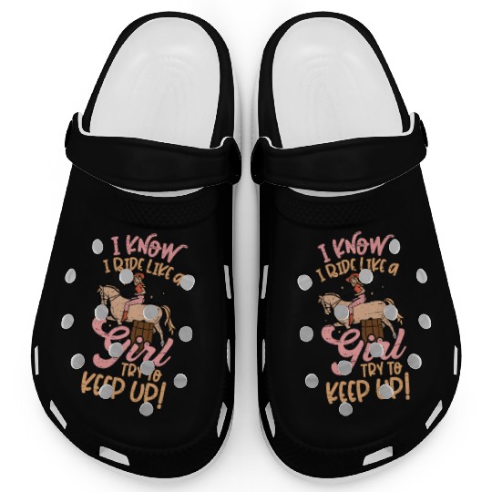 Barrel Racing Rodeo Equestrian Horse Barrel Racer Clogs