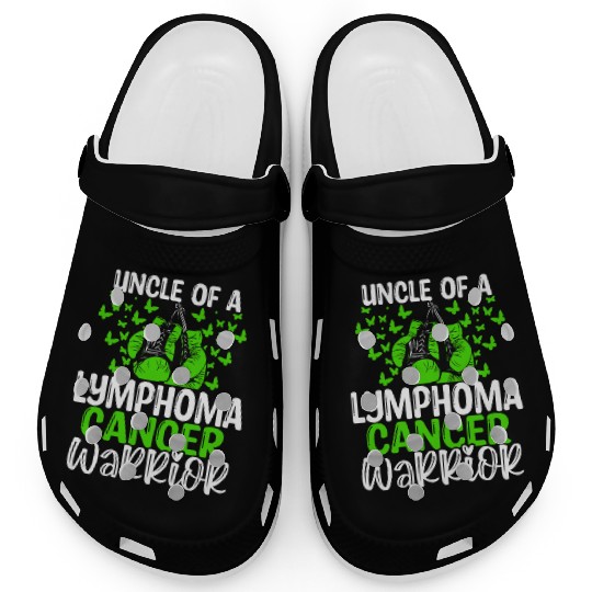 Lymphoma Cancer Awareness Uncle Nephew Niece Clogs