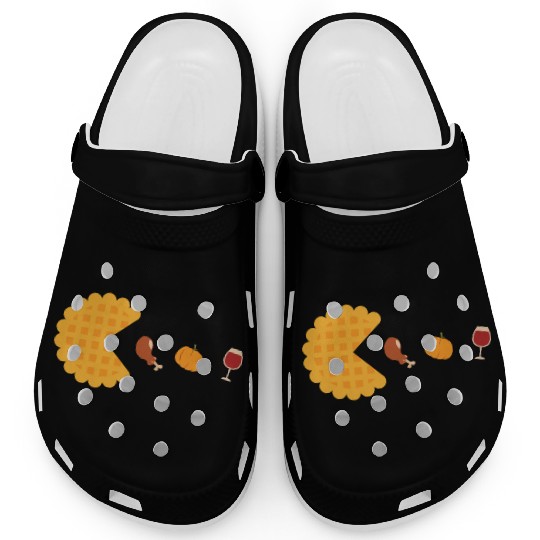 Thanksgiving Wine Pumpkin Pie Turkey Clogs