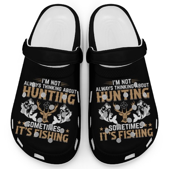 Fish Fishing Deer Hunting Trout Fishing - Deer Hun Clogs