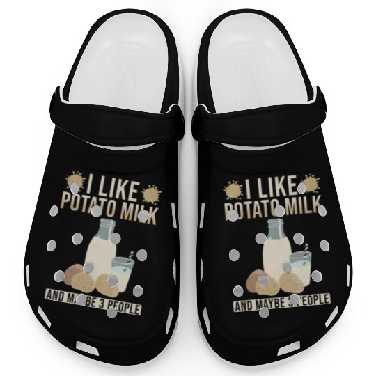 Potato Milk Saying Clogs