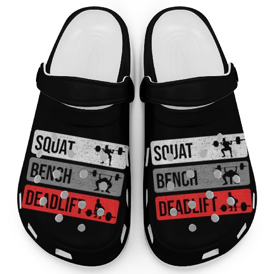 Gym Workout Squat Bench Deadlift Clogs