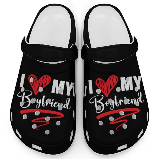 I Love My Boyfriend Valentines Day Cupid Love Clogs