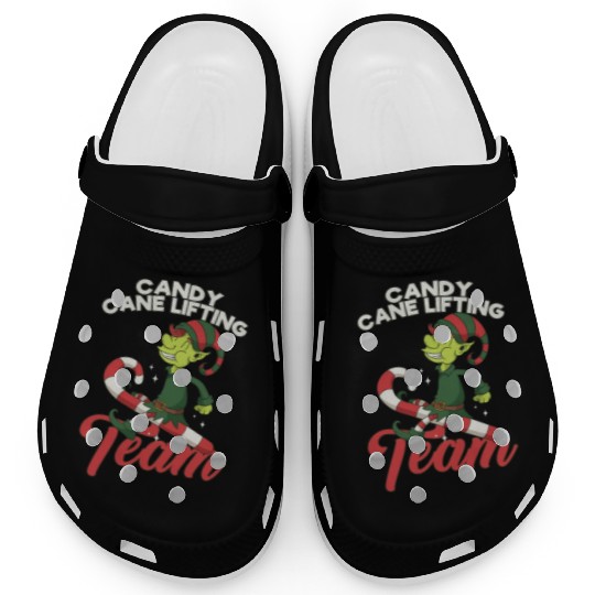 Candy Cane Candy Cane Lifting Team Elf Clogs