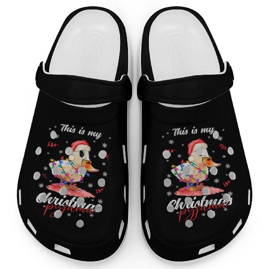 Winter Christmas Pyjama Duck Clogs