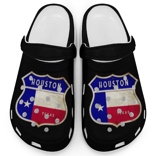 Houston Texas coat of arms flag design Clogs