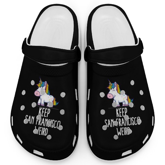 Keep San Francisco Weird Unicorn Liberal Eccentric Clogs