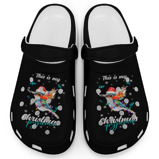 Winter Christmas Pyjama Hummingbird Clogs