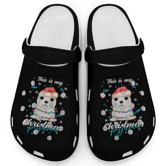 Winter Christmas Pyjama Seal Clogs