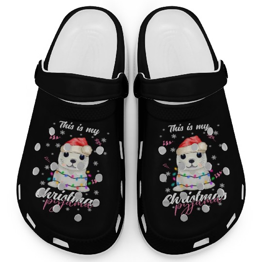 Winter Christmas Pyjama Seal Clogs