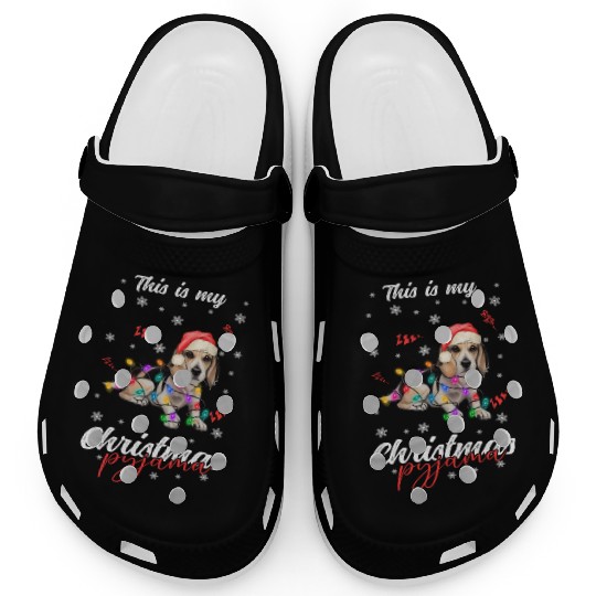 Winter Christmas Pyjama Beagle Clogs
