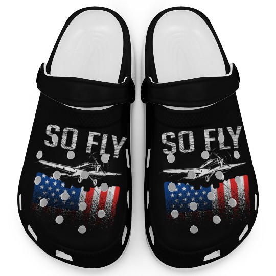 Airplane Pilots USA Clogs