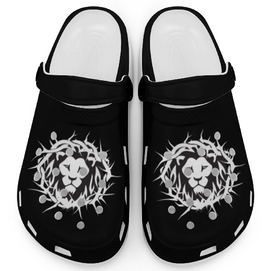 Lion of Judah With A Crown of Thorns Christian Clogs