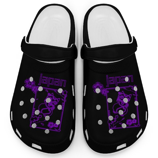 Japan Neon lucky Cat Clogs