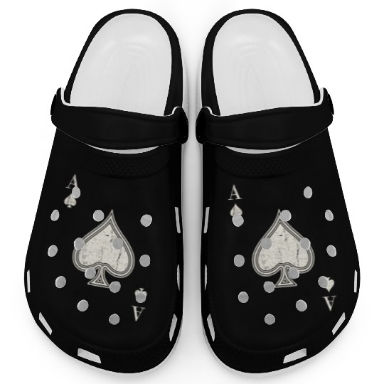 Ace Of Spades Blackjack Cards Poker 21 Clogs