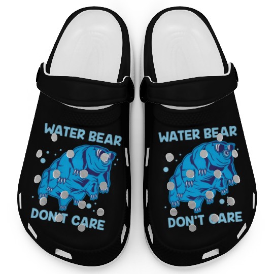 Water Bear Don't Care Tardigrade Microbiology Gift Clogs