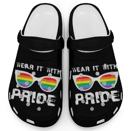 LBGT Flag Gay Pride Human Wear it with Pride Clogs