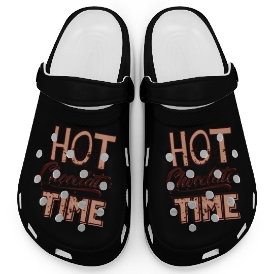 Cute winter quotes - hot chocolate time Clogs