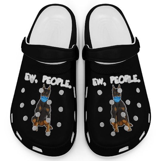 Doberman Pinscher Ew People Dog Clogs