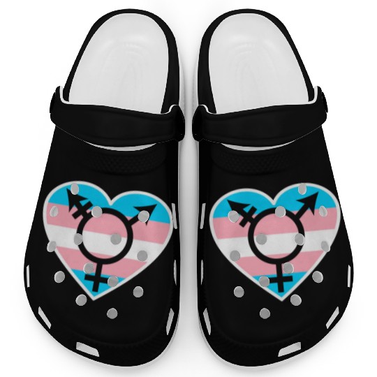 Trans Rainbow Pride LGBTQ Transgender Rights Clogs