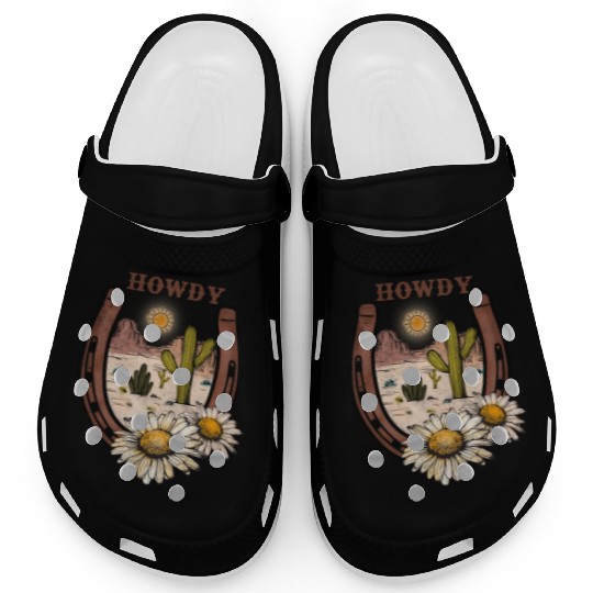 HOWDY -Desert Horseshoe Clogs
