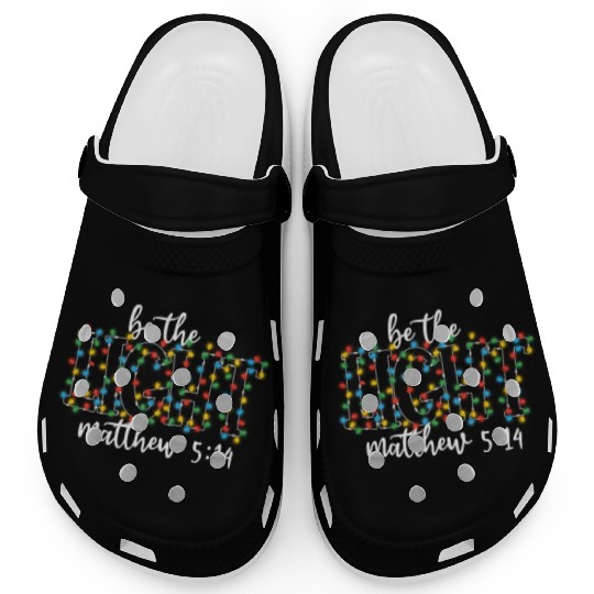 Be The Light Mathew Christmas Lights Teacher Clogs