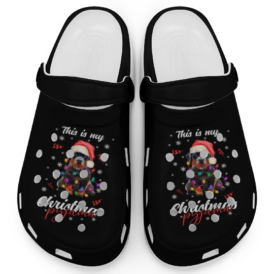 Winter Christmas Pyjama Rotweiler Clogs