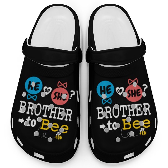 He or She Brother To Bee Gender Reveal Family Clogs