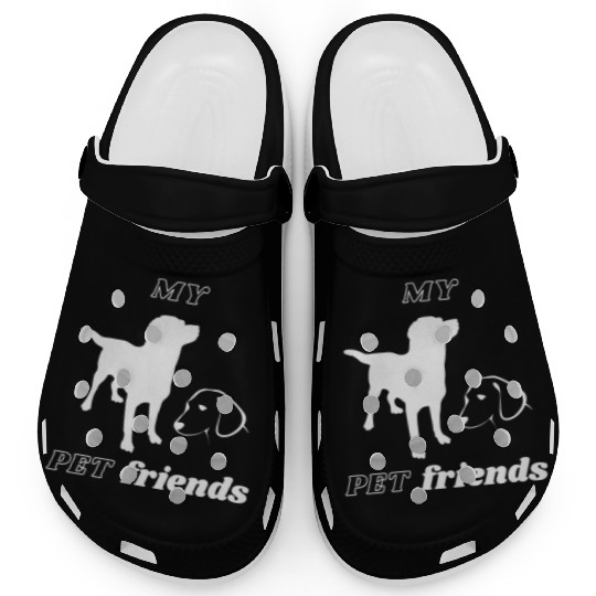 My pet friends dog illustration Clogs