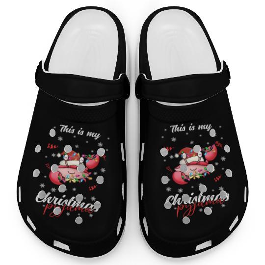 Winter Christmas Pyjama Crab Clogs