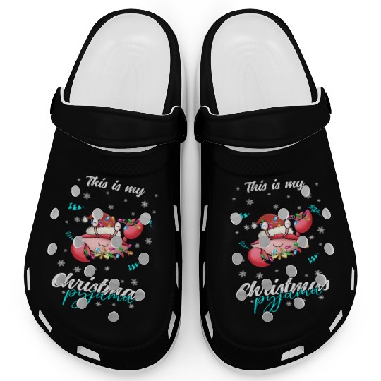 Winter Christmas Pyjama Crab Clogs