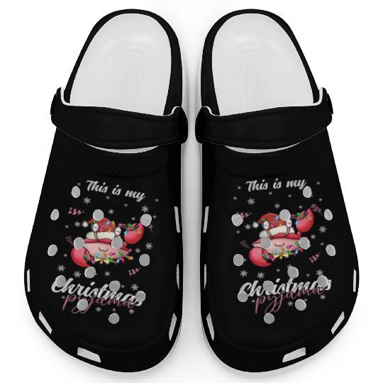 Winter Christmas Pyjama Crab Clogs