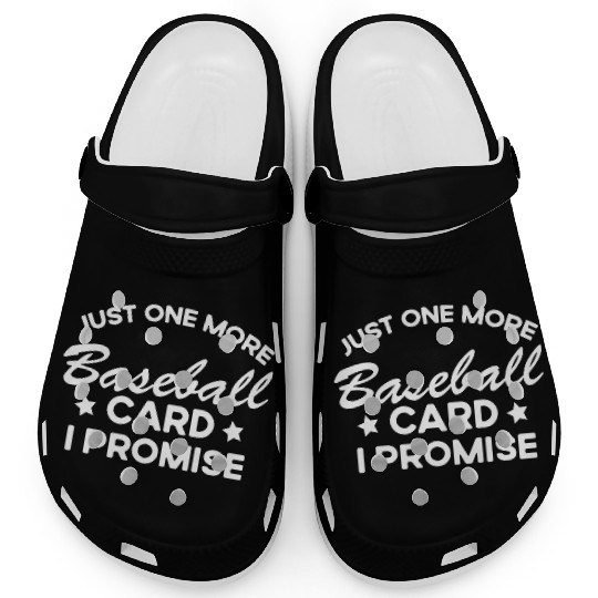 Baseball Card Collector Apparel Vintage Trading Ca Clogs