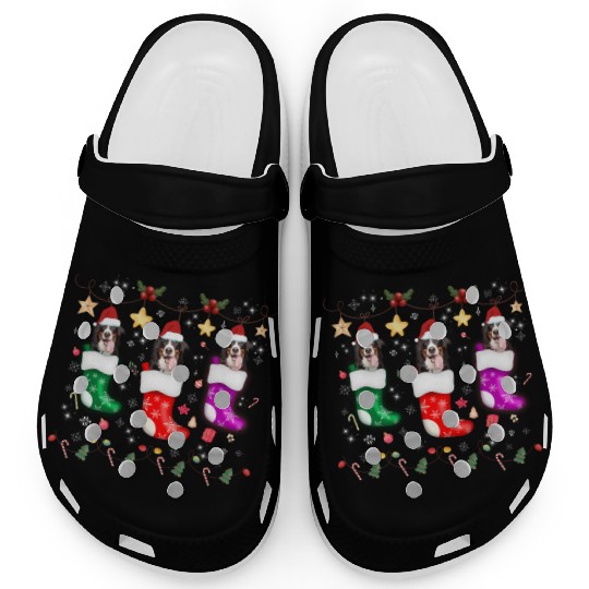 Bernese Mountain Dog Christmas Lights Gift Xmas Clogs